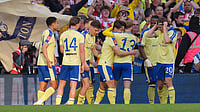 EFL Championship Playoff: Southampton Accused Of ‘Spying’ By Middlesbrough – See What Happened | Photo: AP/Kin Cheung : Sothampton players celebrate after scoring during the FA Cup semifinal soccer match between Manchester City and Southampton in Manchester, England, Saturday, April 25, 2026.