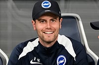 | Photo: AP/Shuji Kajiyama : Brighton's coach Fabian Hurzeler smiles before a friendly soccer match against Kashima Antlers in Tokyo on July 24, 2024.
