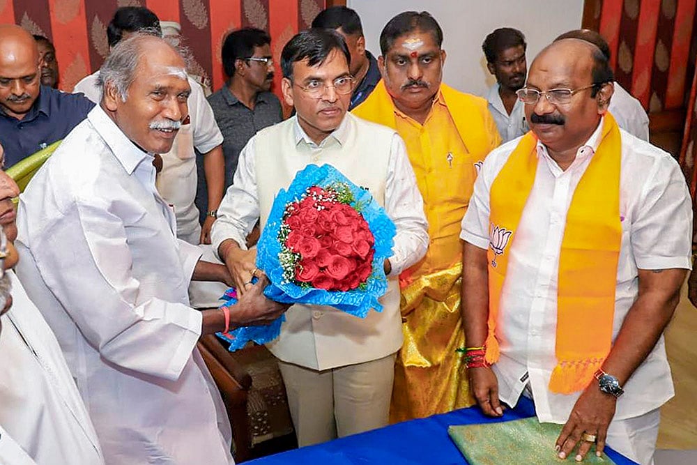 Mansukh Mandviya in Puducherry