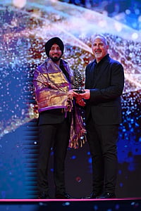 Gaganpreet Singh being honoured with an award