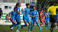 India 4-0 Lebanon, AFC U17 Women's Asian Cup: Young Tigresses Secure Historic Quarter-Finals Berth AIFF : India celebrate a goal against Lebanon in their group B match of the AFC Under-17 Women's Asian Cup in Suzhou, China.