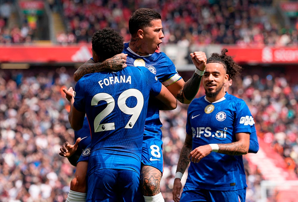 Liverpool Vs Chelsea Premier League soccer-Enzo Fernandez