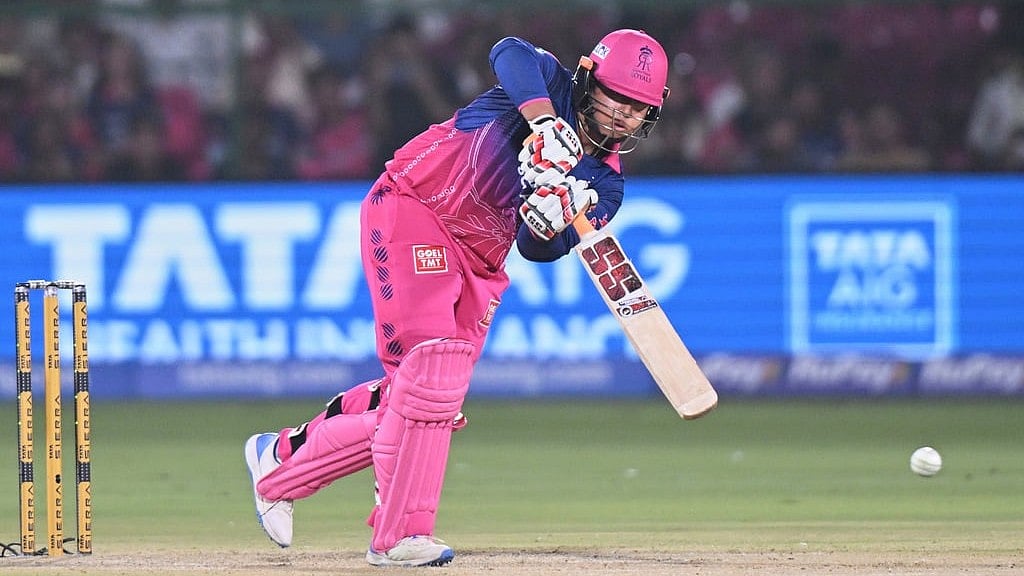 Rajasthan Royals' Vaibhav Sooryavanshi plays a shot during the Indian Premier League match between Rajasthan Royals and Sunrisers Hyderabad in Jaipur. - | Photo: AP