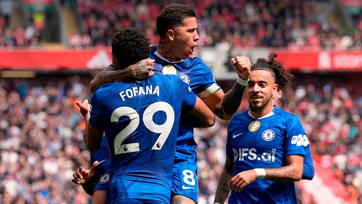 Liverpool Vs Chelsea Premier League soccer-Enzo Fernandez
