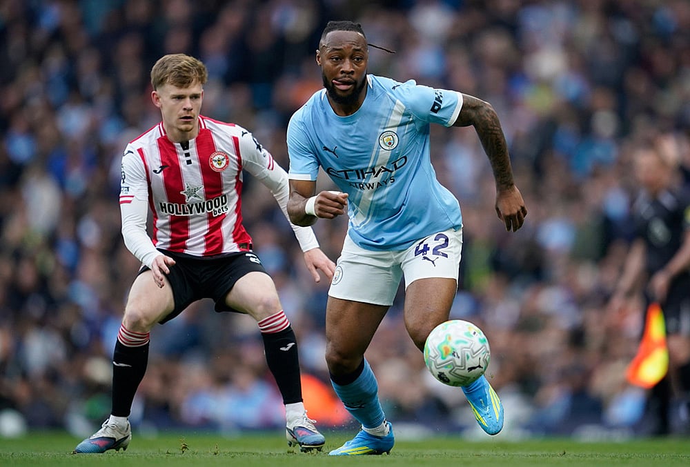 EPL soccer Manchester City vs Brentford match-Antoine Semenyo