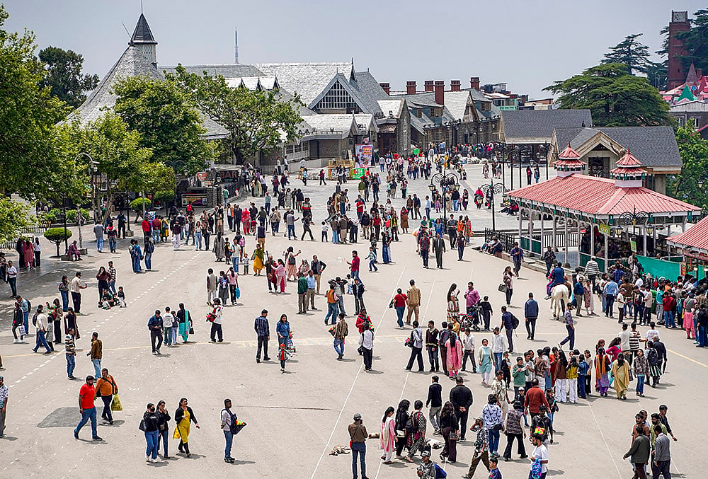 People at the Ridge in Shimla