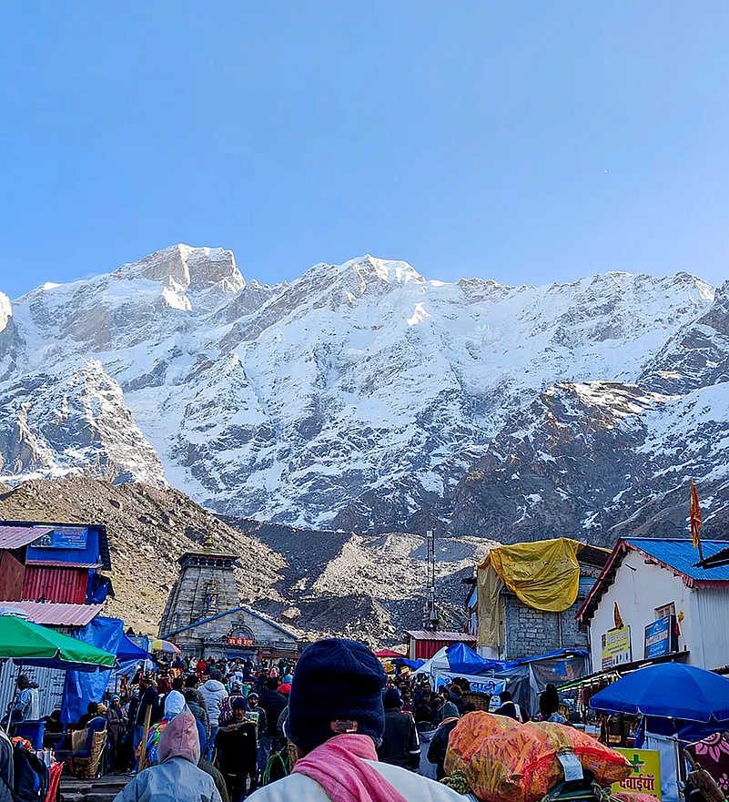 People visit Kedarnath Dham