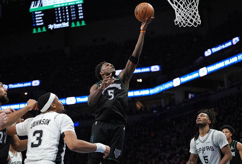 Spurs vs Timberwolves NBA Basketball Conference Semifinals-Anthony Edwards