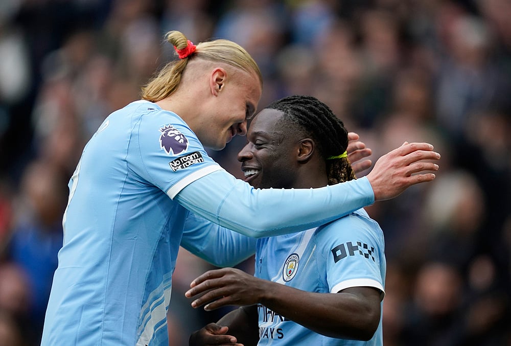 EPL soccer Manchester City vs Brentford match-Jeremy Doku