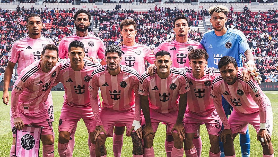 Inter Miami footballers ahead of the match against Toronto FC in MLS 2026 at Canada.  - InterMiamiCF/X
