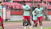 Jamshedpur FC Vs Bengaluru FC Live Score, ISL: Men Of Steel Goalless Against Blues At The Furnace Photo: ISL : Jamshedpur FC players train ahead of their Indian Super League face-off with Bengaluru FC.