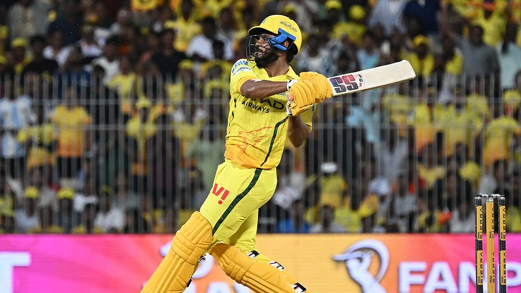 Chennai Super Kings' Urvil Patel hits a six during the Indian Premier League cricket match between Chennai Super Kings and Lucknow Super Giants in Chennai, India, Sunday, May 10, 2026.  - AP Photo