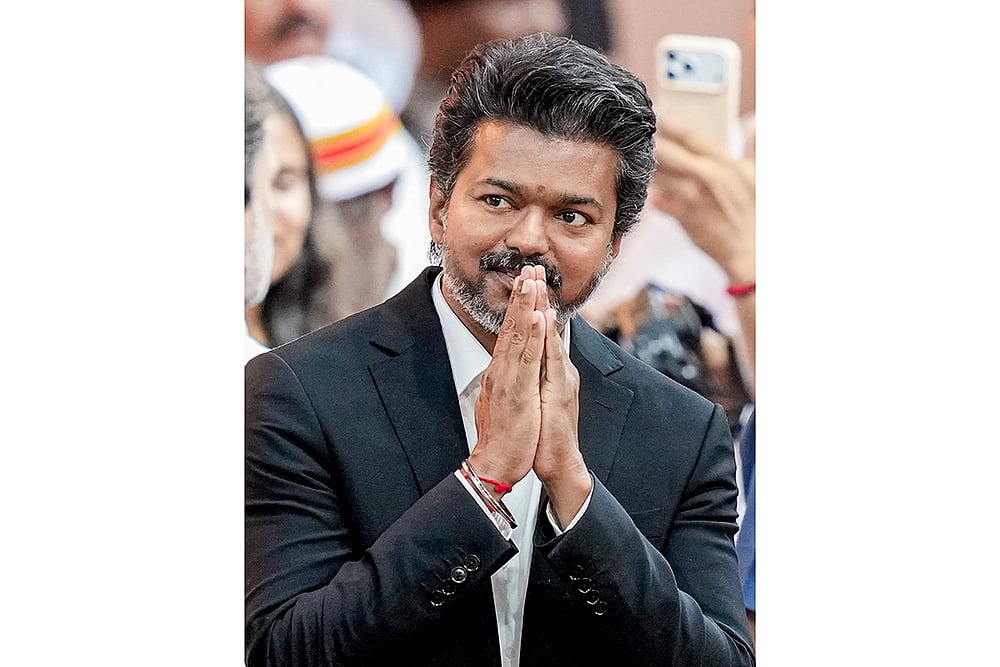 Vijay takes oath as CM