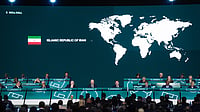 | Photo: Darryl Dyck/The Canadian Press via AP : Iran is marked absent as FIFA Secretary General Mattias Grafstrom, fourth from front left, conducts roll call during the 76th FIFA Congress in Vancouver, British Columbia, Thursday, April 30, 2026.