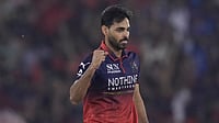 RCB Vs MI Live Cricket Score, IPL 2026: Bhuvneshwar Kumar Rattles Mumbai's Top-Order With Three Wickets | MI 91/3 (11) AP Photo/Mahesh Kumar A. : Royal Challengers Bengaluru's Bhuvneshwar Kumar picks up three wickets in two overs to rattle Mumbai Indians' top-order in Raipur on Sunday, May 10.
