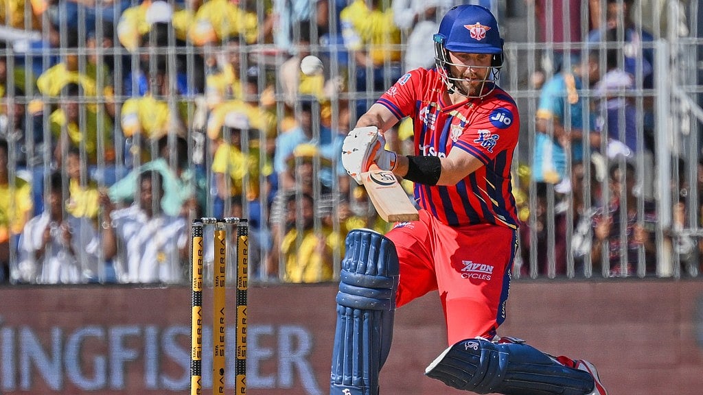 Lucknow Super Giants' Josh Inglis plays a shot during the Indian Premier League cricket match between Chennai Super Kings and Lucknow Super Giants in Chennai, India, Sunday, May 10, 2026. - AP Photo