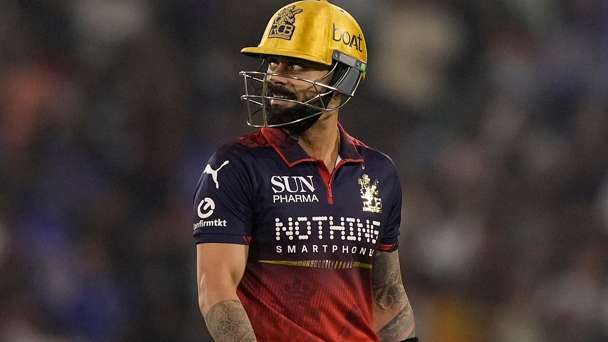 Royal Challengers Bengaluru's Virat Kohli leaves the ground after losing his wicket during the Indian Premier League cricket match between Royal Challengers Bengaluru and Mumbai Indians in Raipur, India, Sunday, May 10, 2026 - Mahesh Kumar A.
