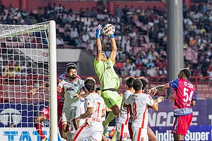 | Photo: Abhinav Ashish Aind/Focus Sports/ISL : Gurpreet Singh Sandhu of Bengaluru Football Club during match 81 of Indian Super League played between Jamshedpur FC and Bengaluru FC at the JRD Tata Sports Complex in Jamshedpur on 9th May 2026.