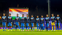 India 0-3 Uzbekistan Live Score, AFC U17 Asian Cup: Blue Colts On Verge Of Exit Photo: AIFF : Indian players sing the national anthem before the start of their AFC U17 Asian Cup 2026 match against Uzbekistan.
