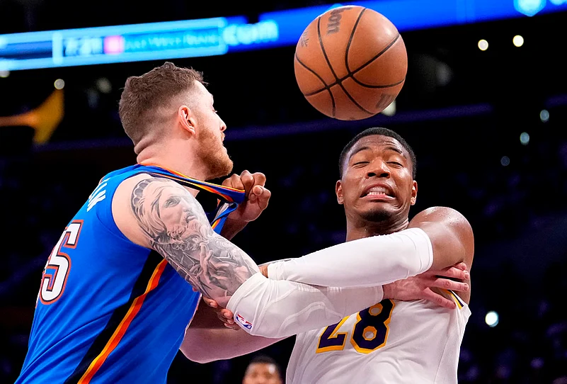 NBA basketball playoffs series Lakers vs Thunder-Isaiah Hartenstein