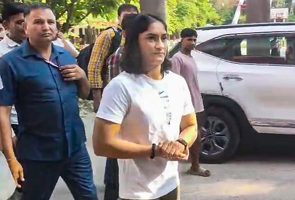 Vinesh Phogat arrives for wrestling tournament in Gonda amid eligibility row