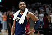 Cavs 116-109 Pistons, NBA Playoffs: Harden, Strus Help Register Win For Cavaliers | Photo: AP/Sue Ogrocki : Cleveland Cavaliers guard Donovan Mitchell (45) smiles as fans cheer while he is interviewed after the Cavaliers defeated the Detroit Pistons in Game 3 of a second-round NBA playoffs basketball series in Cleveland.
