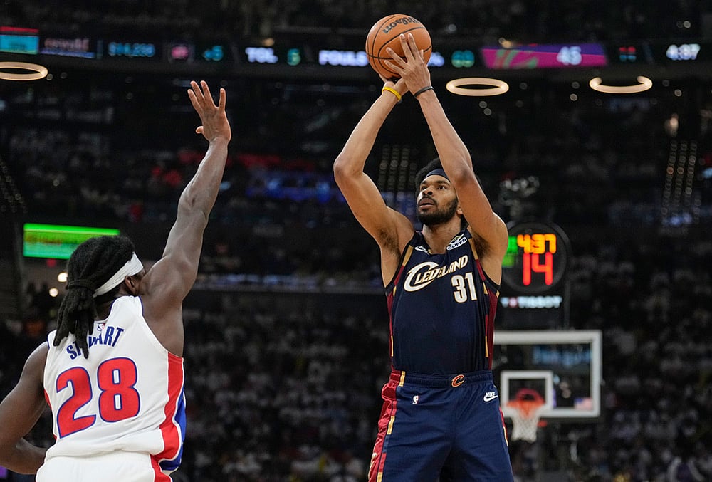 NBA basketball playoffs series Cavaliers vs Pistons-Jarrett Allen