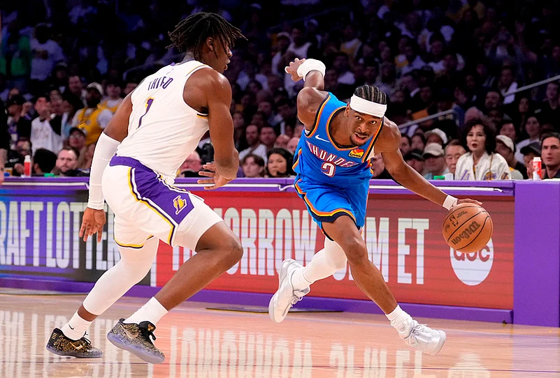 NBA basketball playoffs series Lakers vs Thunder-Shai Gilgeous-Alexander