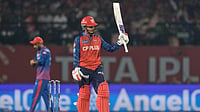 PBKS Vs DC, IPL 2026: Priyansh Arya Smashes Record First-Ball Six En Route Stunning Fifty AP/Ashwini Bhatia : Priyansh Arya celebrates his fifty during the Indian Premier League match between Delhi Capitals and Punjab Kings in Dharamsala.