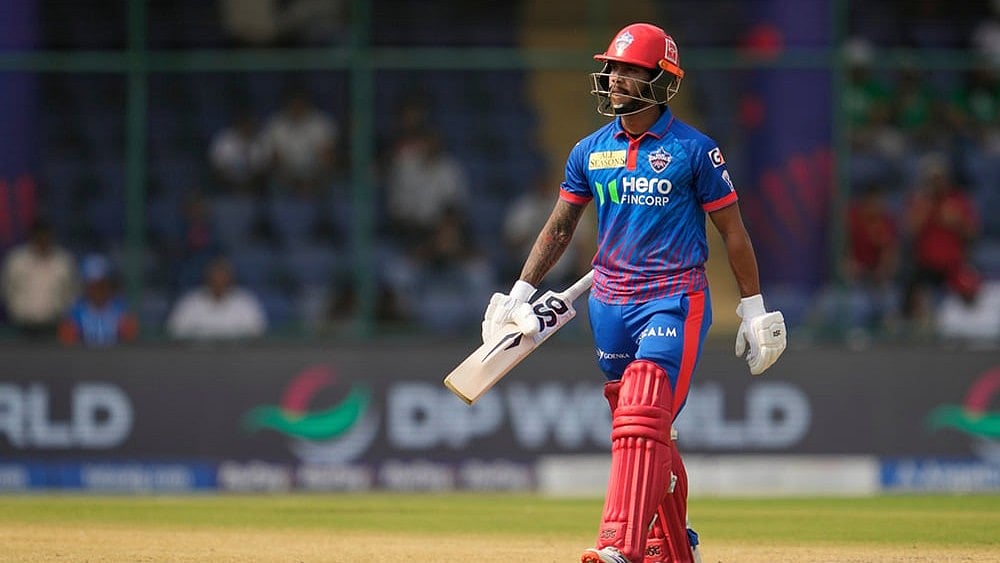 Delhi Capitals' Pathum Nissanka leaves the ground after losing his wicket during the Indian Premier League cricket match between Delhi Capitals and Punjab Kings in New Delhi. - | Photo: AP/Manish Swarup