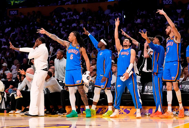 NBA basketball playoffs series Lakers vs Thunder-