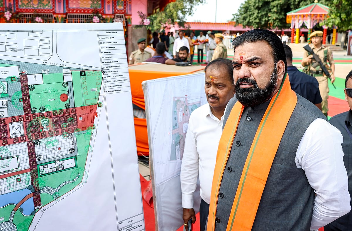 Bihar Chief Minister Samrat Choudhary during an inspection, in Khagaria district - PTI