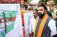 PTI : Bihar Chief Minister Samrat Choudhary during an inspection, in Khagaria district