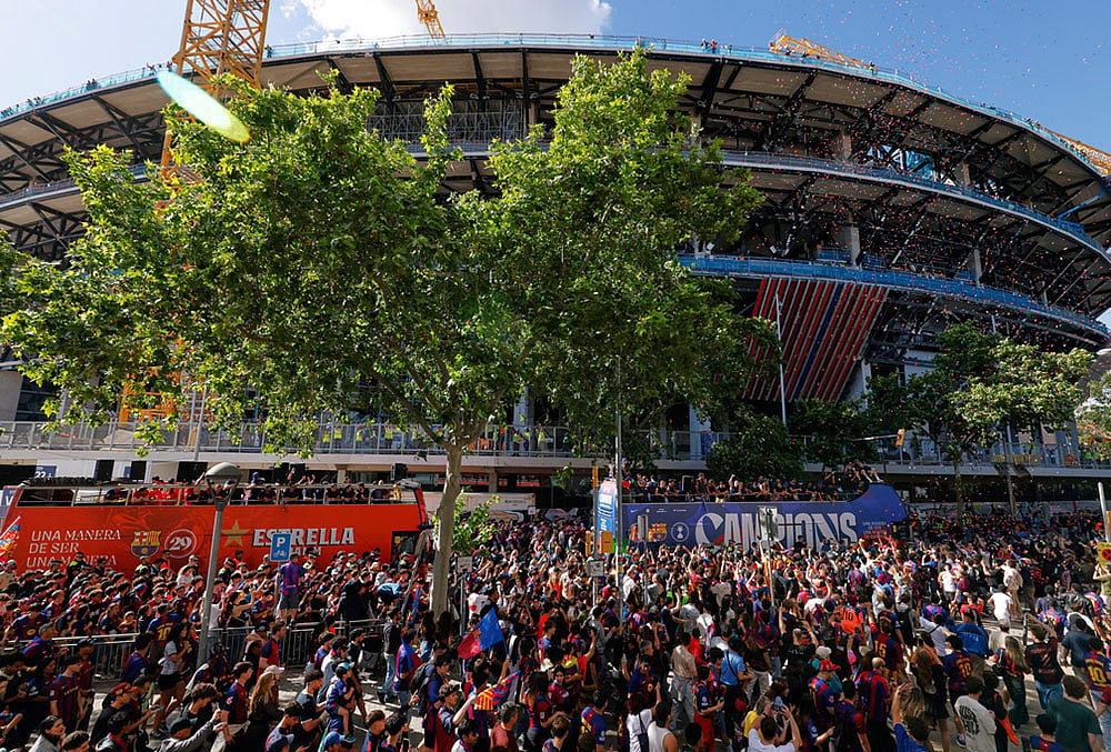 Spain La Liga Soccer Spotify Camp Nou Celebration