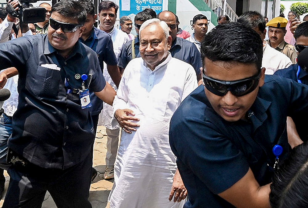 Nitish Kumar at JD(U) office