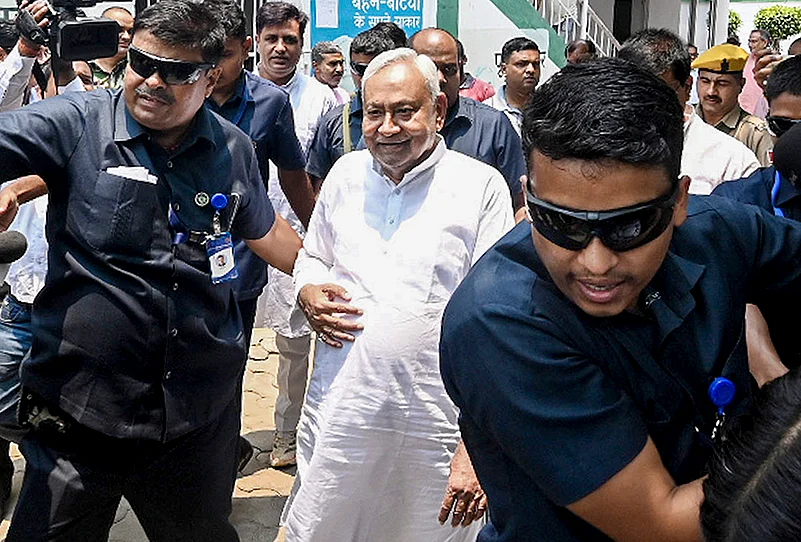 Nitish Kumar at JD(U) office