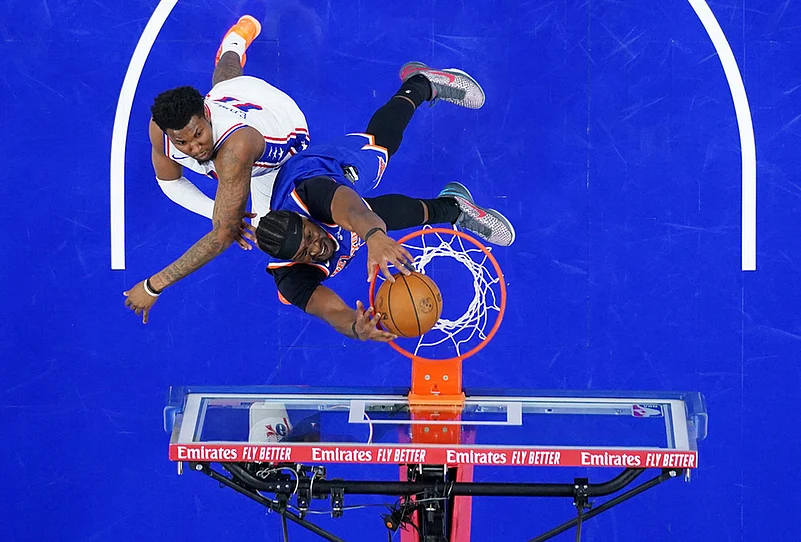 NBA basketball playoffs second-round Game 4 Knicks vs 76ers-Ariel Hukporti