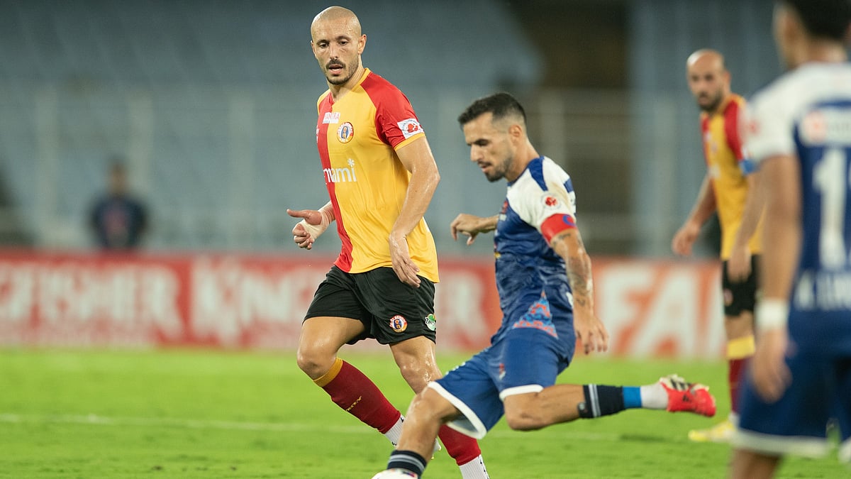 East Bengal in action against Punjab FC in the ISL match. - Special Arrangement