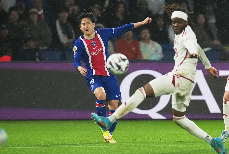 Paris Saint-Germain Vs Brest French Ligue 1 soccer-PSGs Lee Kang-in