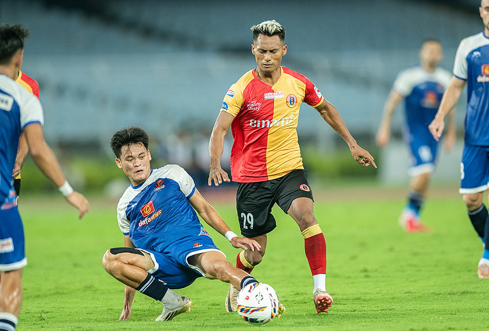 Bipin Singh of East Bengal FC during match 66 of the Indian Super League played between EBFC and PFC at the Vivekananda Yuva Bharati Krirangan at Salt lake in Kolkata on 11th May 2026. - | Photo: Special Arrangement