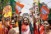 | Photo: Sandipan Chatterjee : Food Politics: BJP supporters in West Bengal celebrate with fish during the Bengali New Year in Kolkata
