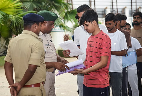 National Testing Agency cancelled the NEET (UG) 2026 exam conducted on May 3 amid allegations of paper leak, with the government asking the CBI to carry out a comprehensive inquiry into the "irregularities". NEET aspirants at an examination centre, in Patna, in this file photo dated, May 3, 2026. 
