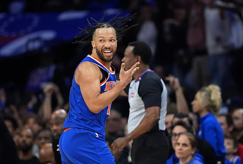 NBA basketball playoffs second-round Game 4 Knicks vs 76ers-Jalen Brunson