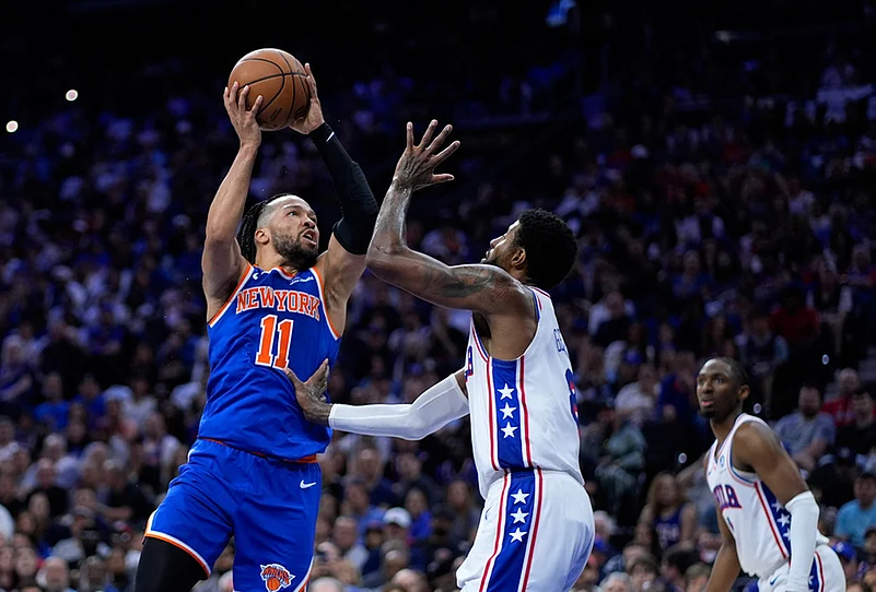 NBA basketball playoffs second-round Game 4 Knicks vs 76ers-Jalen Brunson