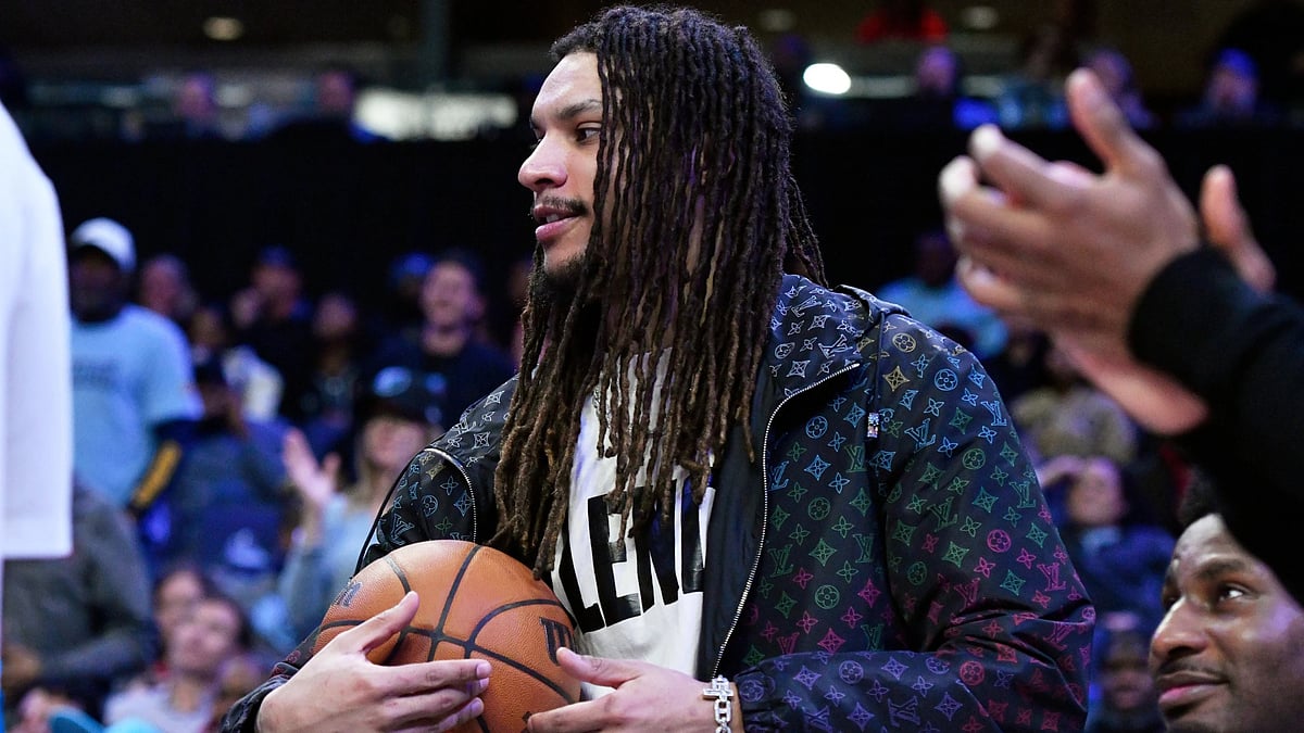 Memphis Grizzlies forward Brandon Clarke looks on from the bench in the second half of an NBA basketball game against the Minnesota
Timberwolves, Feb. 3, 2026, in Memphis, Tenn - (AP Photo/Brandon Dill, File)