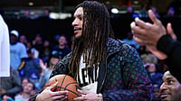 (AP Photo/Brandon Dill, File) : Memphis Grizzlies forward Brandon Clarke looks on from the bench in the second half of an NBA basketball game against the Minnesota
Timberwolves, Feb. 3, 2026, in Memphis, Tenn