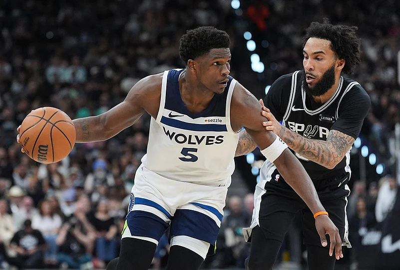 Timberwolves vs Spurs NBA Basketball-Anthony Edwards