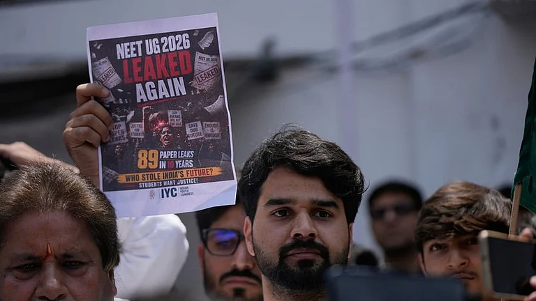 Who is Shubham Khairnar? Nashik Man Arrested for Leaking NEET 2026 Paper - | Photo: AP/Channi Anand