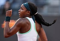Coco Gauff Vs Mirra Andreeva, Italian Open: World No. 3 Survives Five Match Points To Reach Semifinals | Photo: AP/Alessandra Tarantino : Coco Gauff of the United States reacts after winning a point to Mirra Andreeva of Russia during their match at the Italian Open tennis tournament in Rome.