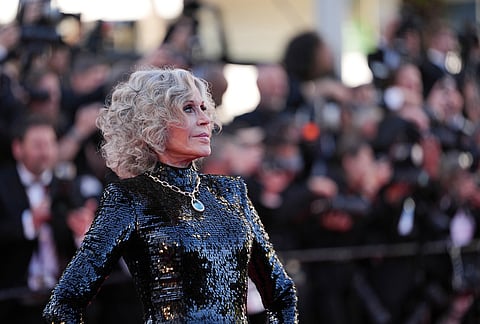 Jane Fonda poses for photographers at the opening ceremony and premiere of the film 'The Electric Kiss' during 79th international film festival, Cannes, southern France.
